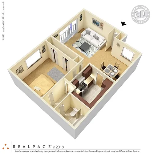 Floor plan 1 Bedroom