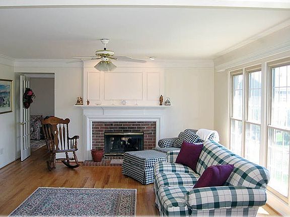 Family room with fireplace