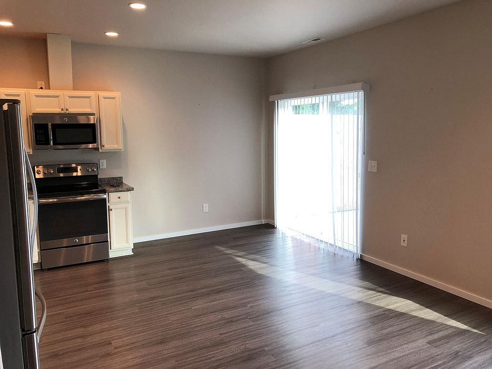 Sliding glass door out to private deck and back yard