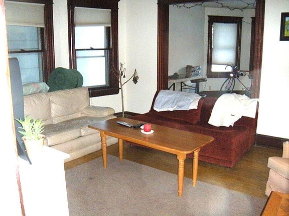 1 of 2 living (dining) room spaces from kitchen