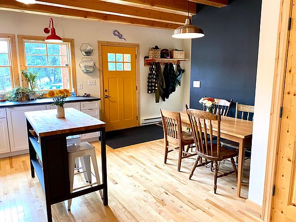 Front door, dining nook