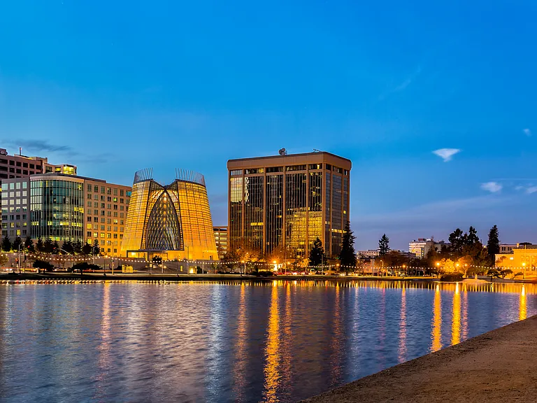 Lake Merritt views at night
