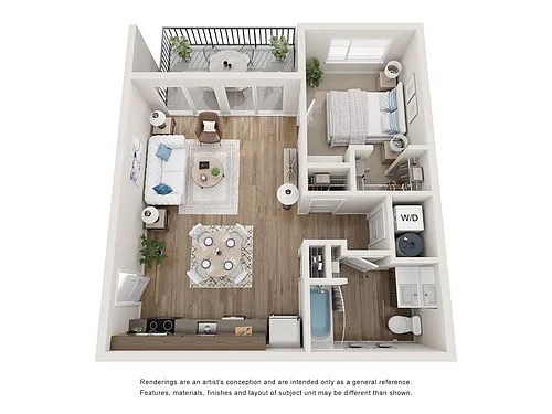 Floor plan One Bedroom One Bath