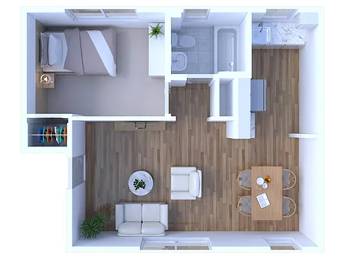 Floor plan 1 Bedroom