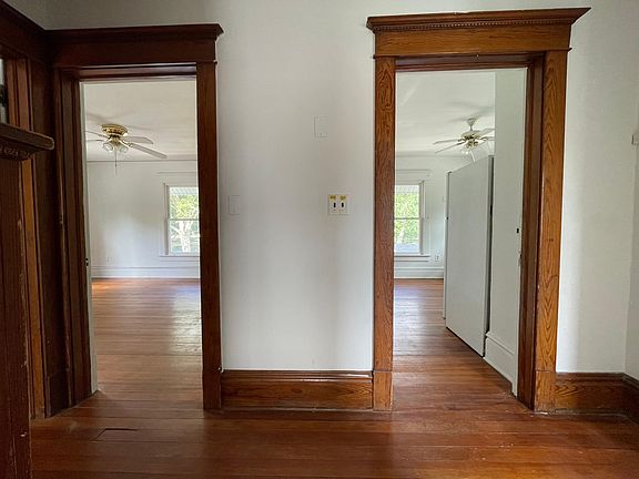 Entrance way. Kitchen (right) Living Room (left)