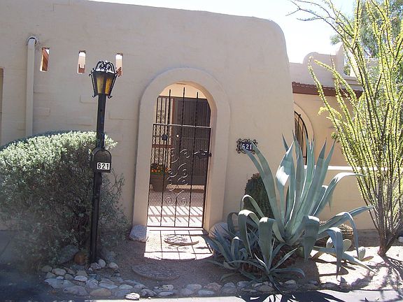 gated entry to courtyard