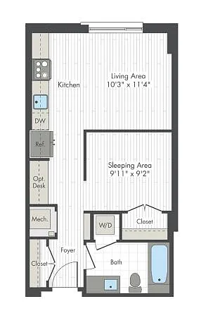Floor plan Studio-B