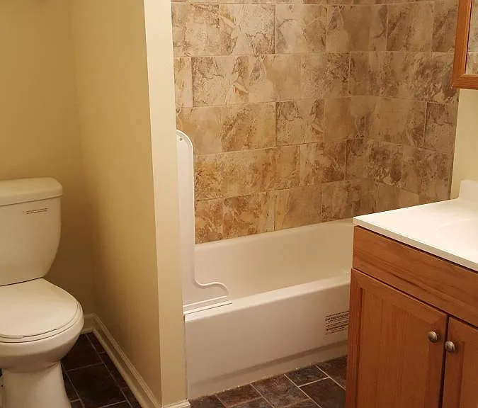 Bathroom with tub