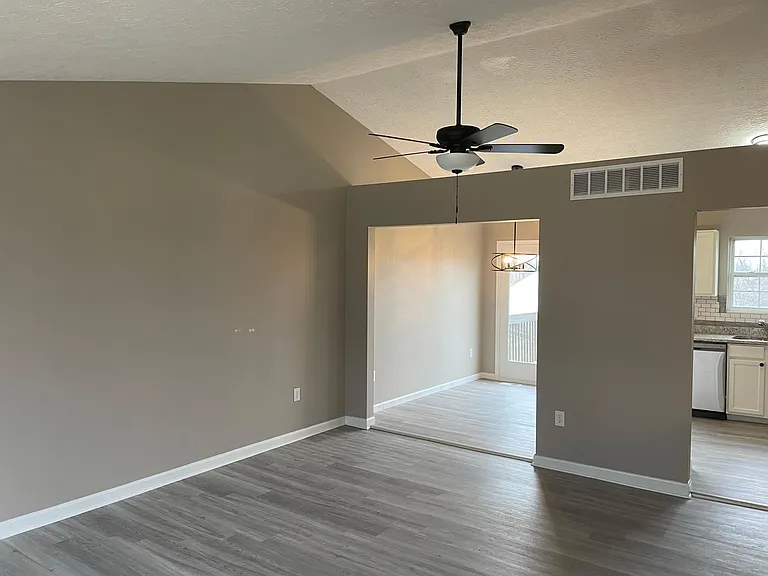 Great room looking into kitchen/dining.