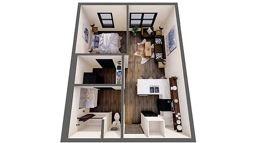 Floor plan 1 Bed Suite