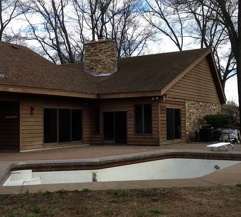 Backyard featuring pool