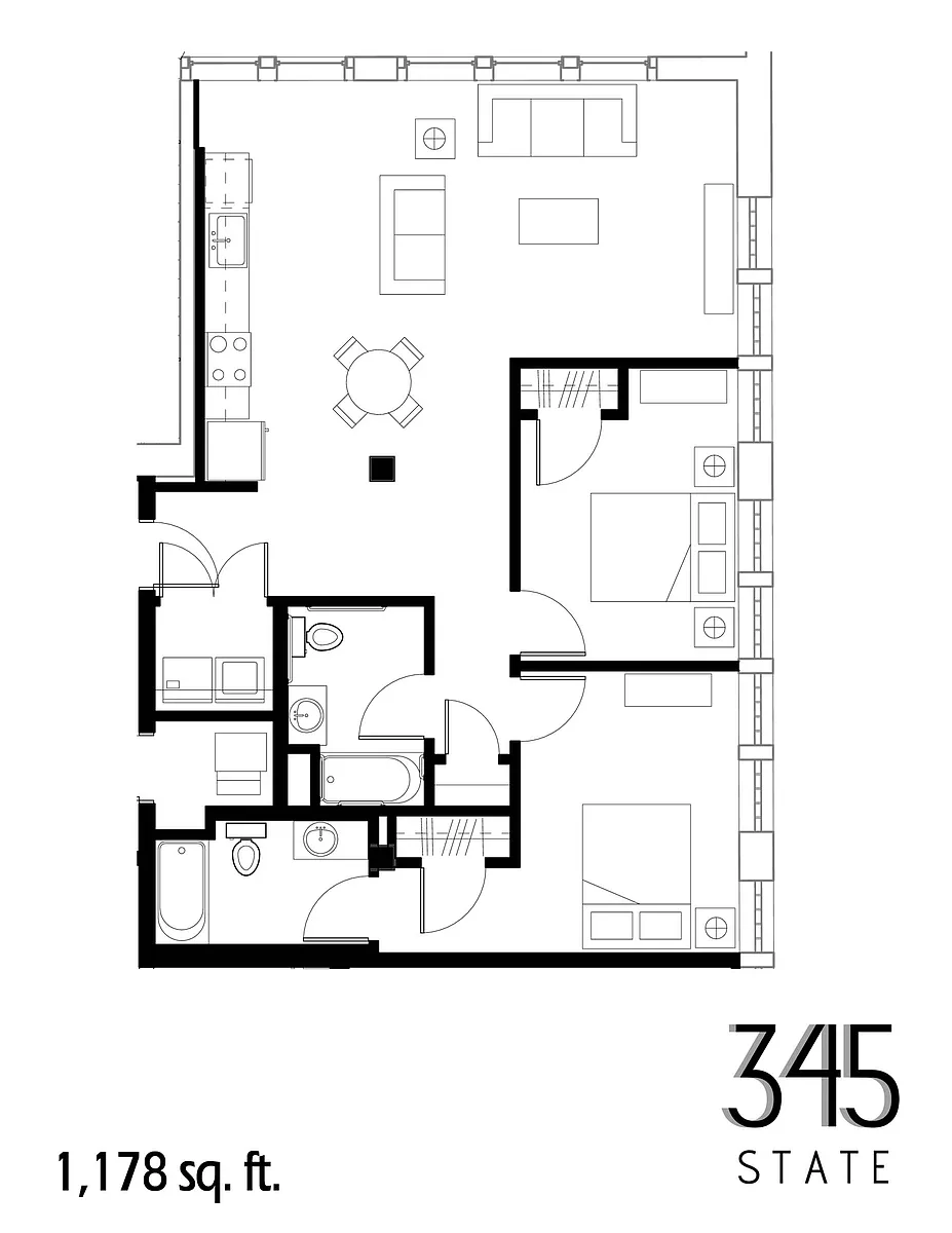 Floor plan 2bd 60A 103