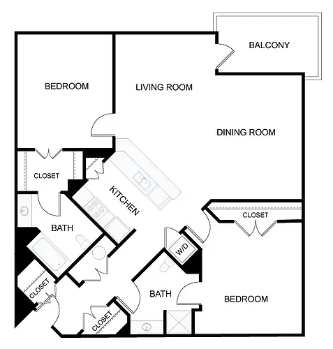 Floor plan 2 Bed/2 Bath-2g