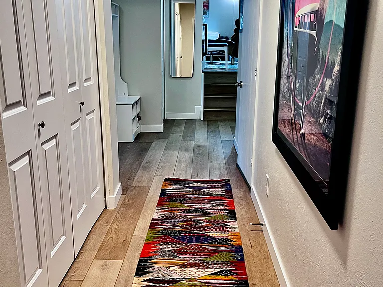 laundry and entry hall