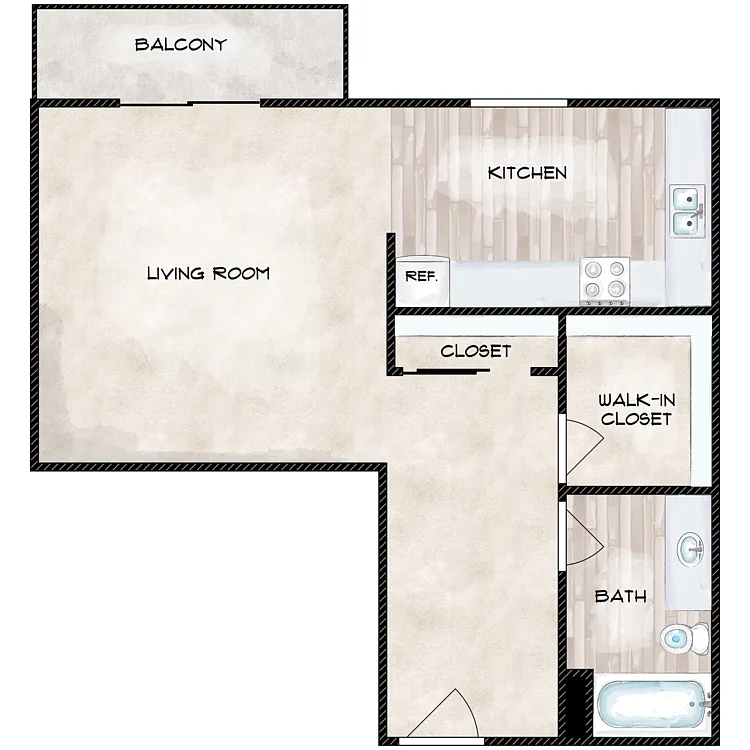 Floor plan Deluxe Studio