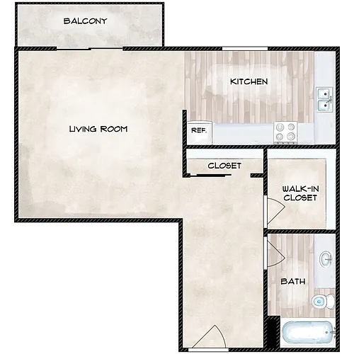 Floor plan Deluxe Studio