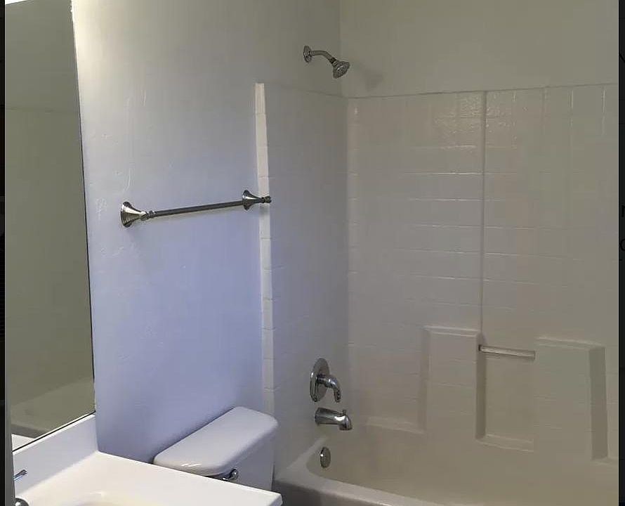 Bedroom in the master bathroom.