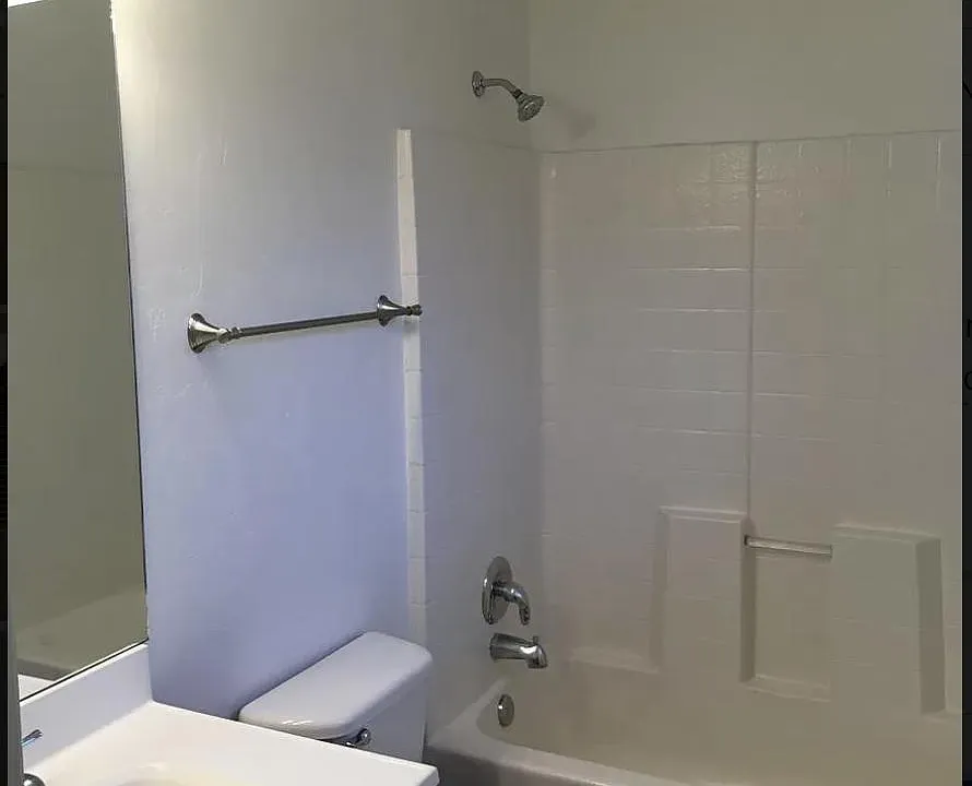 Bedroom in the master bathroom.
