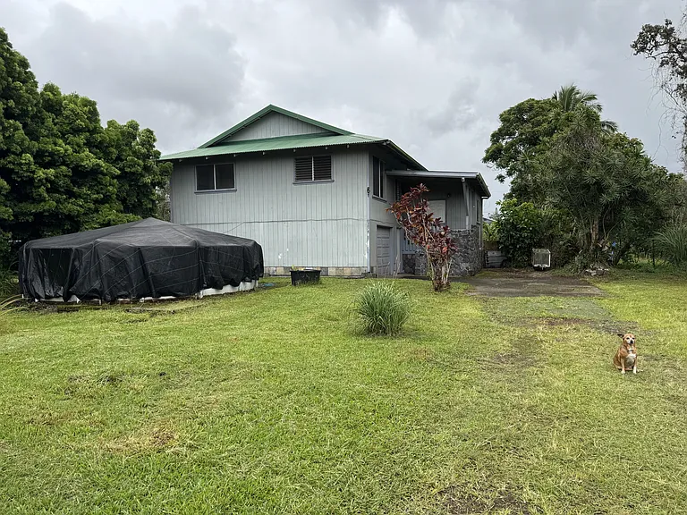 Home is set quite a way back from the street.