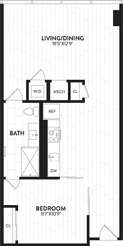Floor plan 1 Bed-1Bath JR Den-1O Alchemy
