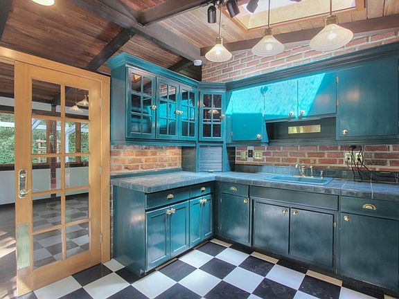 Kitchen with skylight