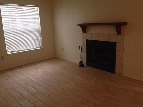 Wood burning fireplace