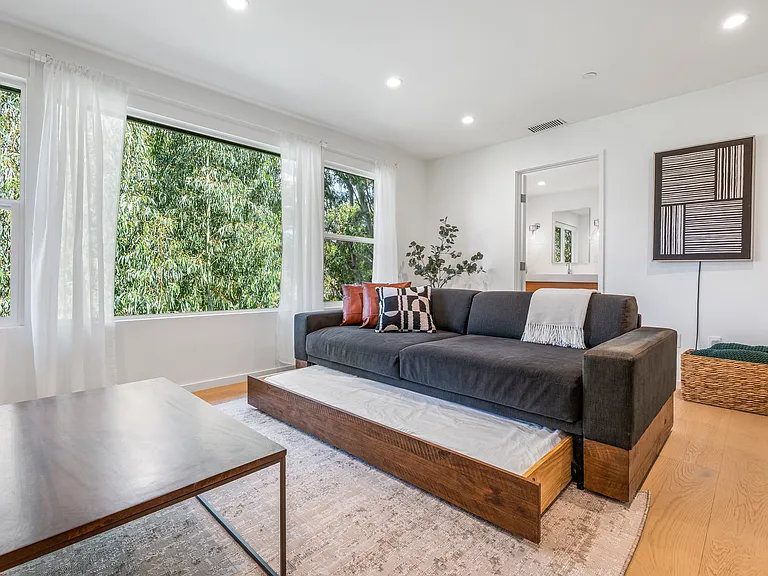 Comfortable sofa bed _ perfect for extra guests.