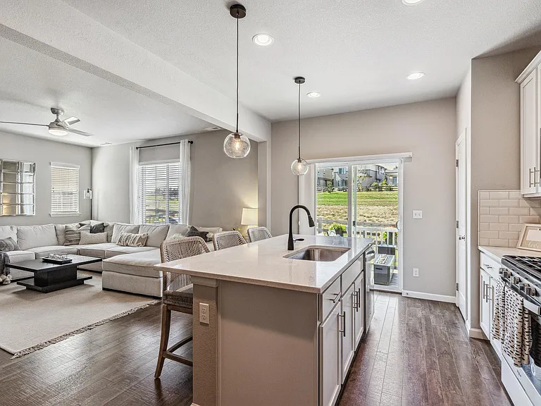 Kitchen and living room