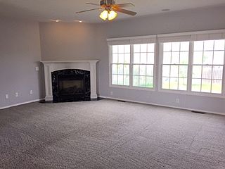 Living room with fireplace