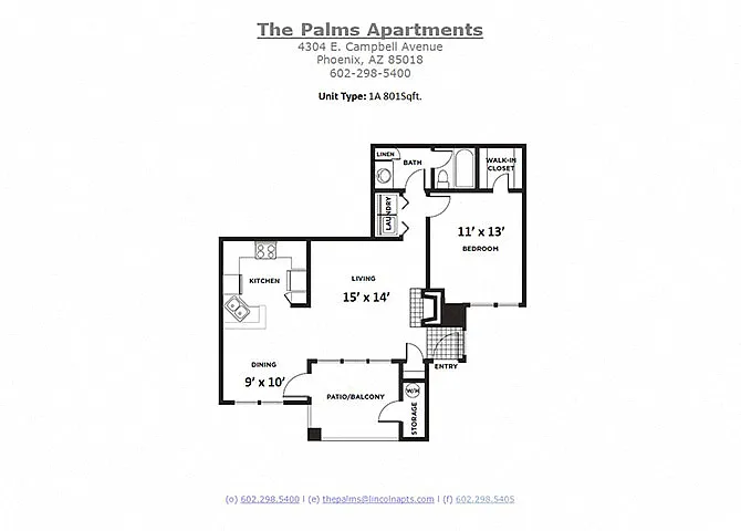 Floor plan One Bedroom