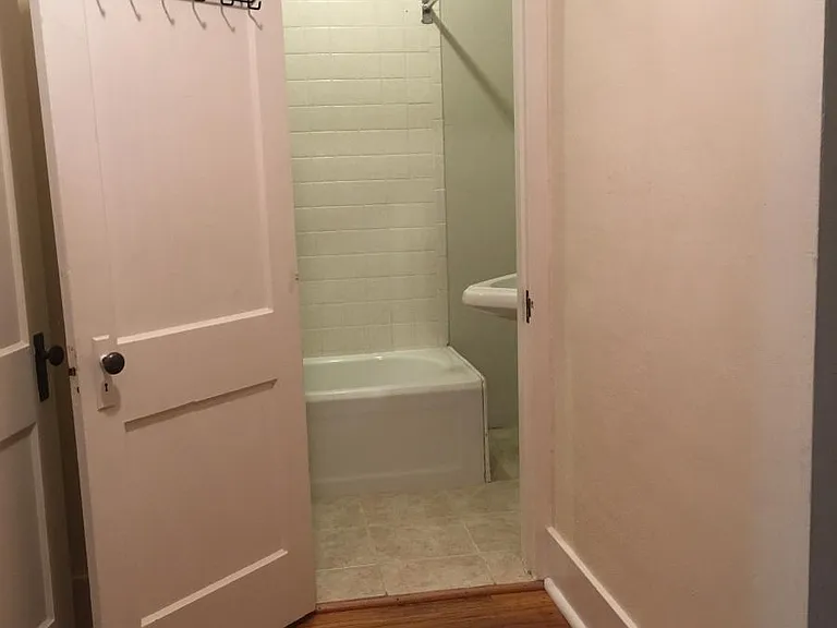Hallway to bathroom.