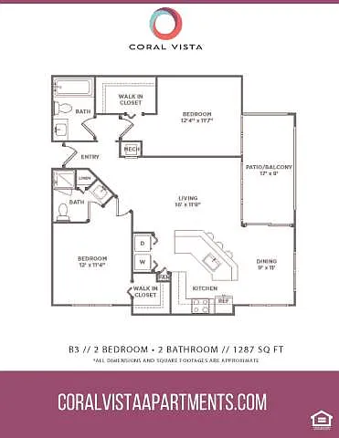 Floor plan 2 bed /2 bath