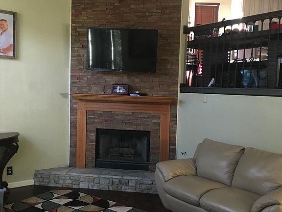 Living room fireplace