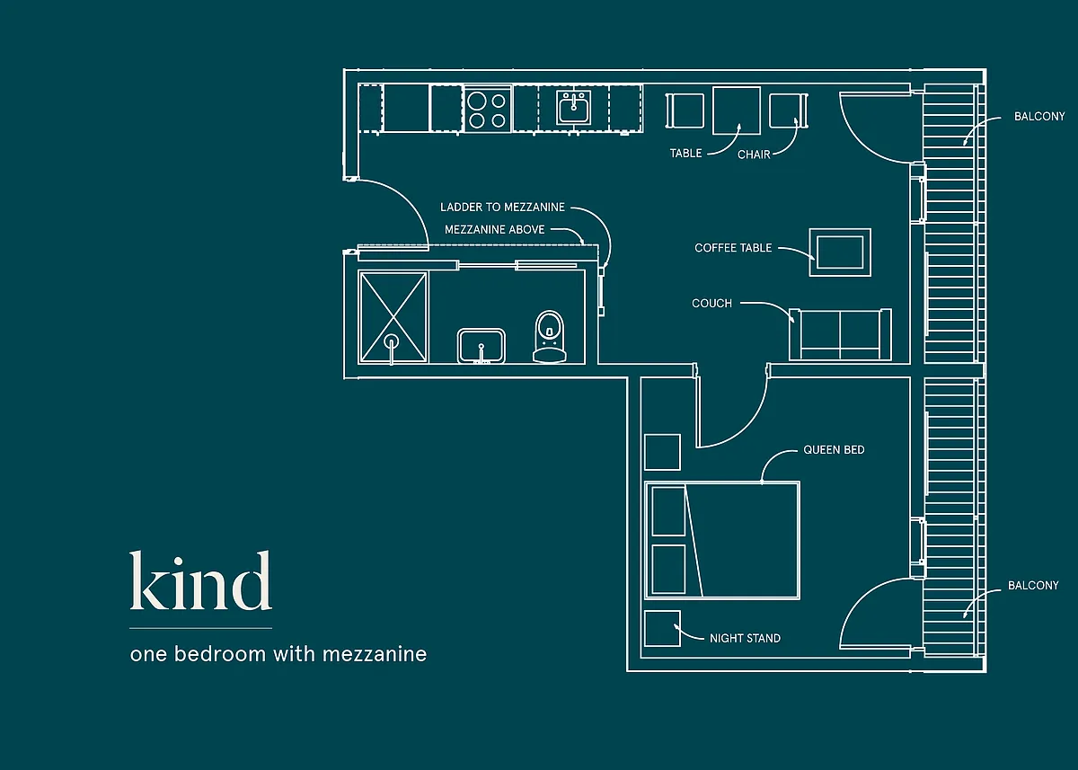 Floor plan Kind DT 1 Bedroom