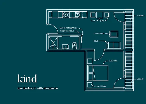 Floor plan Kind DT 1 Bedroom