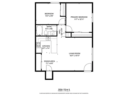 Floor plan 2 Bedroom Apartments
