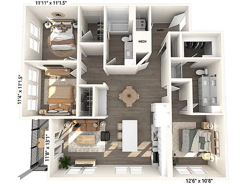 Floor plan C1-1421sf-250-650