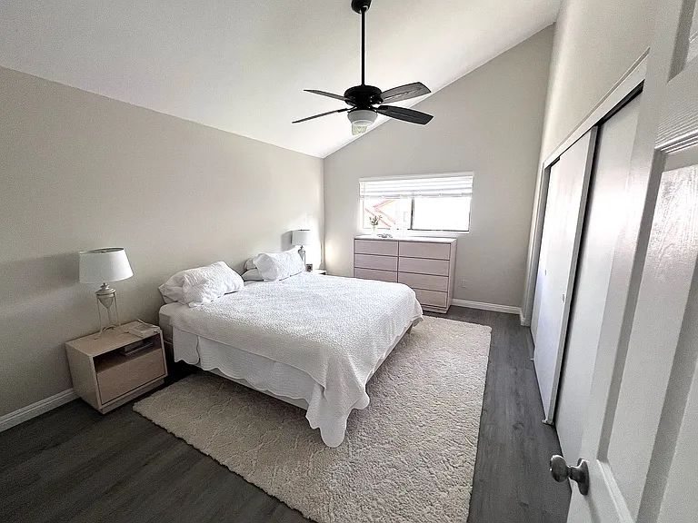 Primary bedroom with 13+feet of closet