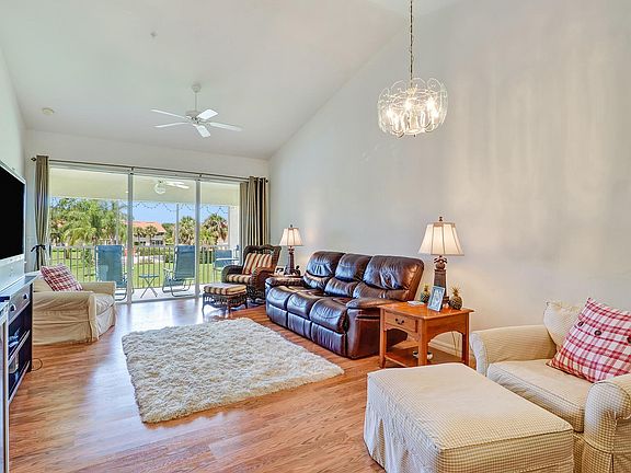 Large living room with high ceilings