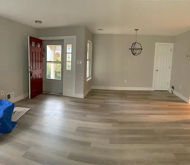 entry into living room/dining room area