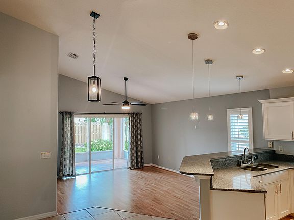 Kitchen and family room