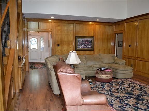 Den with Wood Laminate Floors