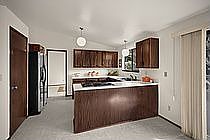 Country kitchen with large eating space