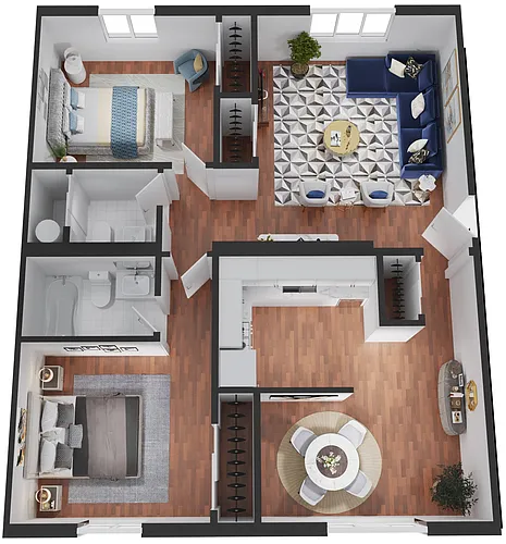 Floor plan 2 Bedroom Super Deluxe