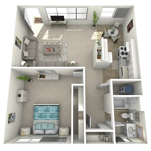 Floor plan 1 Bed 1 Bath