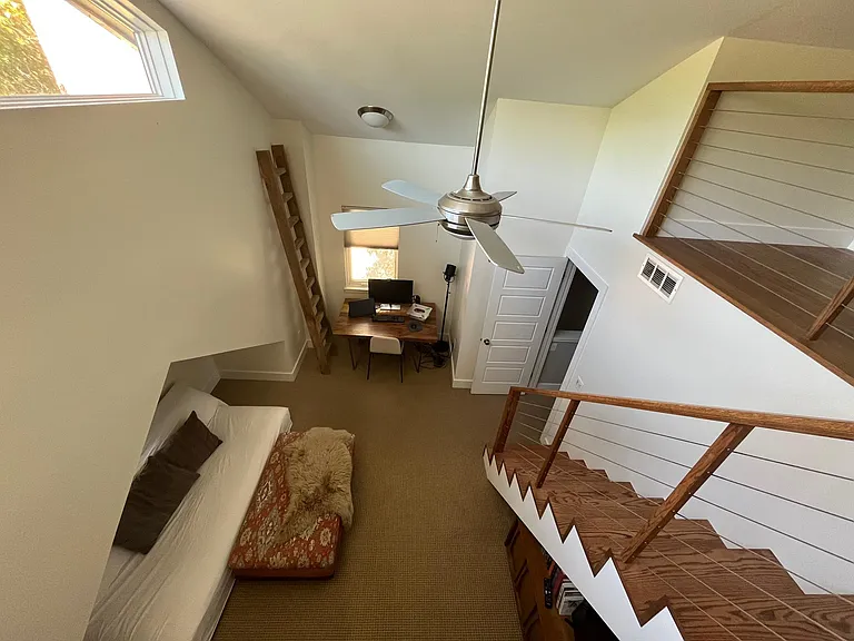 View into room from loft
