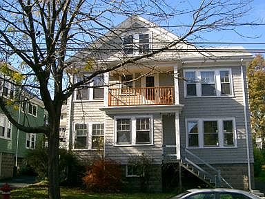 Front balcony is visible here. To its left are the front bedroom windows. To its right are living room windows.