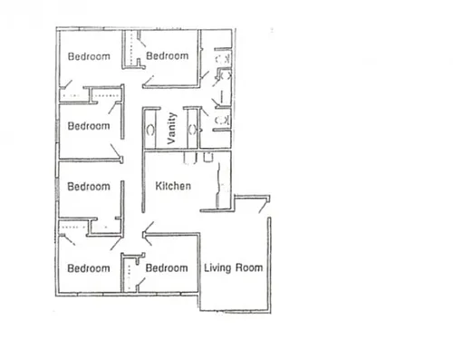 Floor plan 6x2 Mens