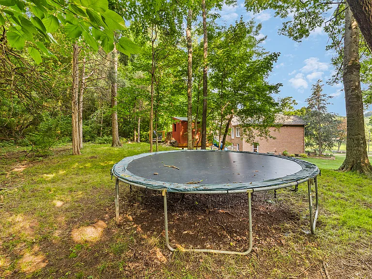 Trampoline available for the kiddos in the backyard.