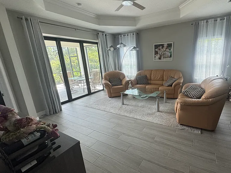 Living room/back patio door